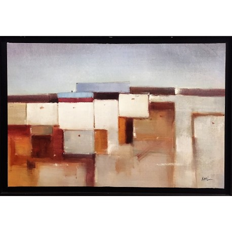 LE HAMEAU - KARL (XX ème siècle) - Huile sur toile
