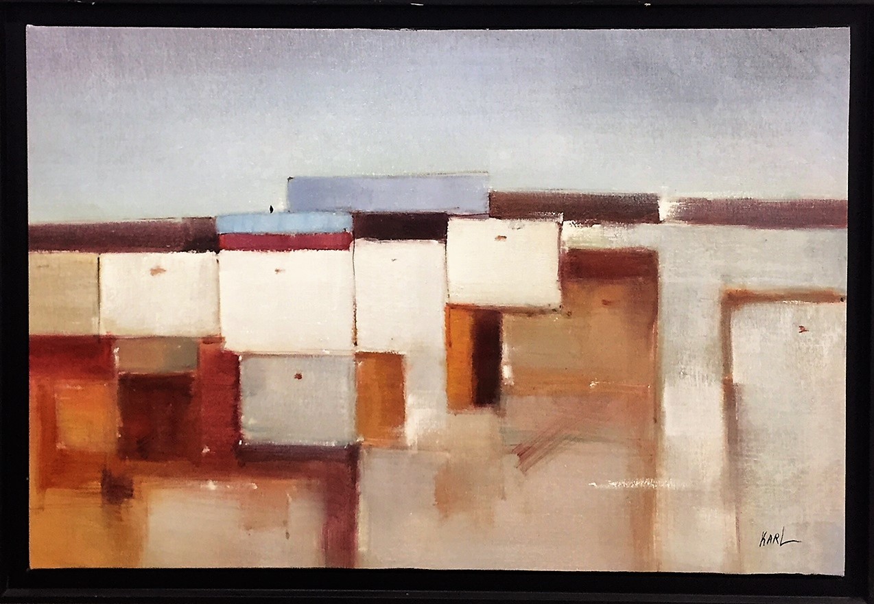 LE HAMEAU - KARL (XX ème siècle) - Huile sur toile
