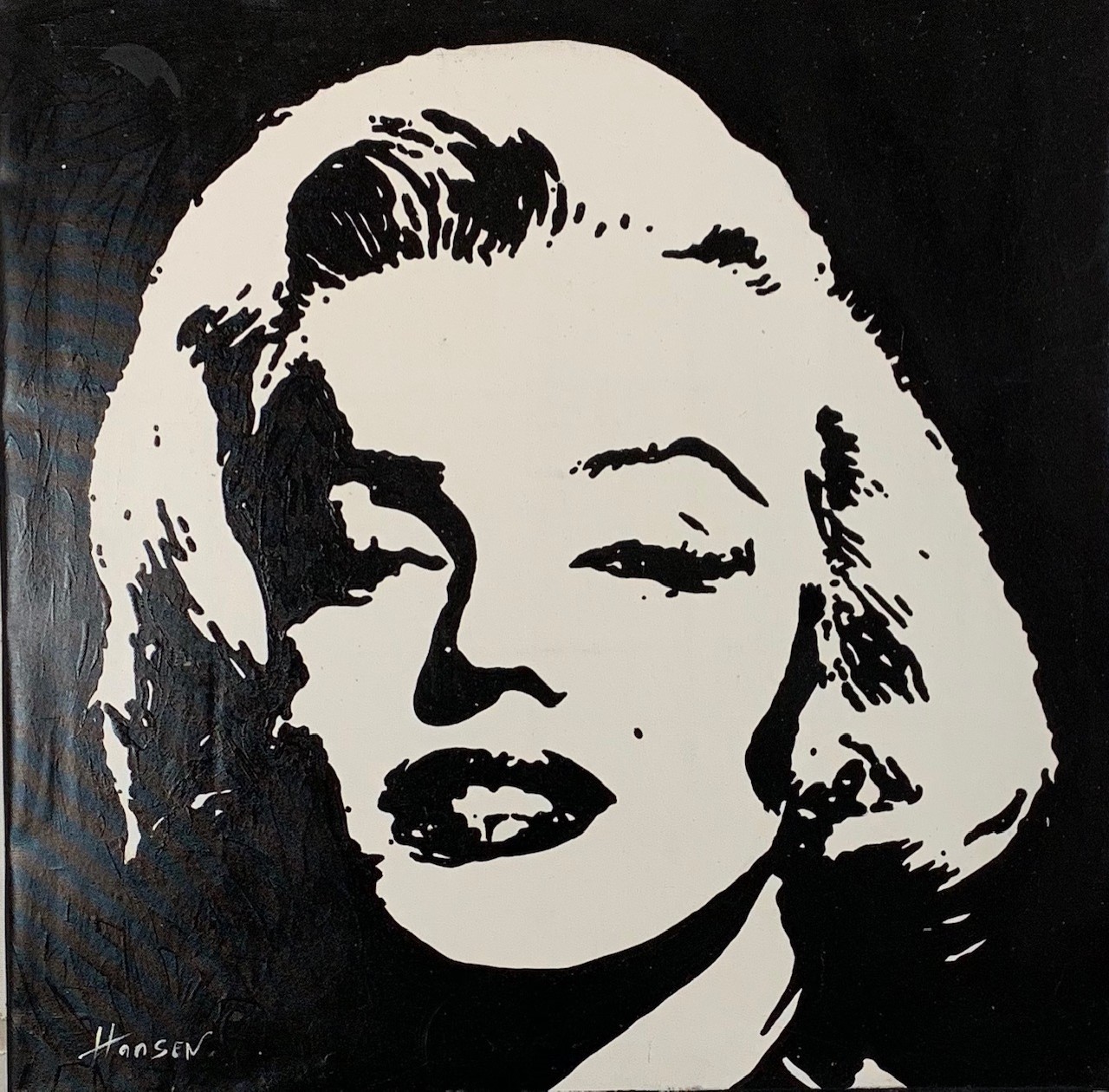 MARILYN MONROE - HANSSEN Léo - Huile sur toile