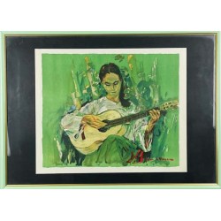 JEUNE FEMME À LA GUITARE