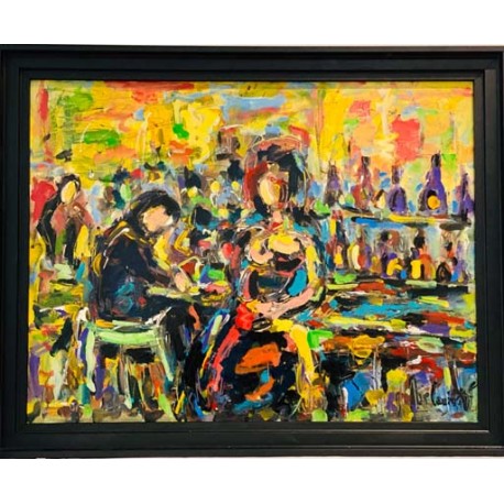 AU COMPTOIR - LAURENT Jean Paul - Huile sur panneau