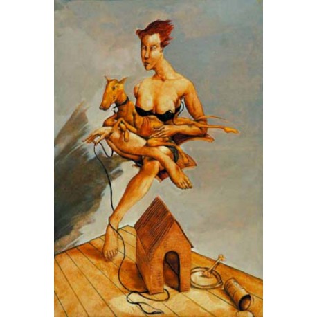 MADAME SPA PHILE, POUCE INDEX LAISSE POUCE INDEX - CEYTAIRE Jean-Pierre (1946-) - Huile sur toile