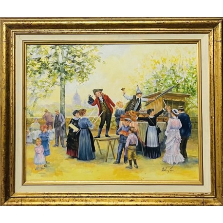 LES MARIONNETTISTES - BENYI Eva (1955 - ) - Huile sur panneau