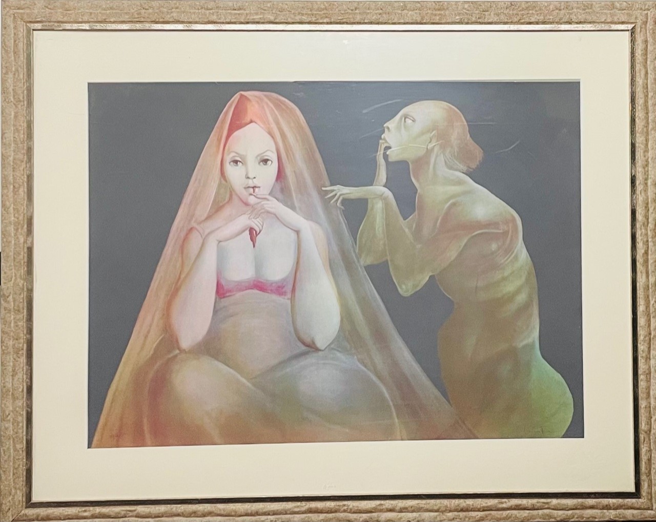 AMINE ET LA LARVE - FINI Léonor (1908 - 1996) - Lithographie