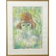 JEUNE FEMME AU CHAPEAU - ECOLE MODERNE (XXème siècle) - Pastel