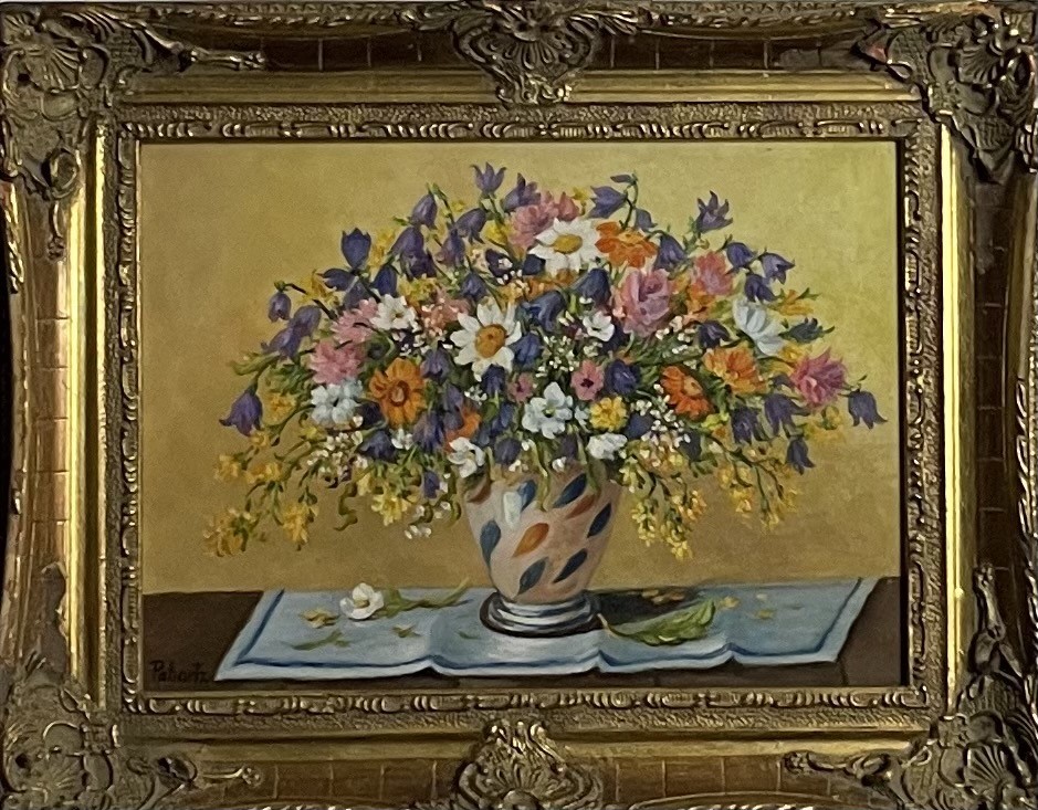 COMPOSITION AU BOUQUET - PEHARTZ (1949-) - Huile sur panneau