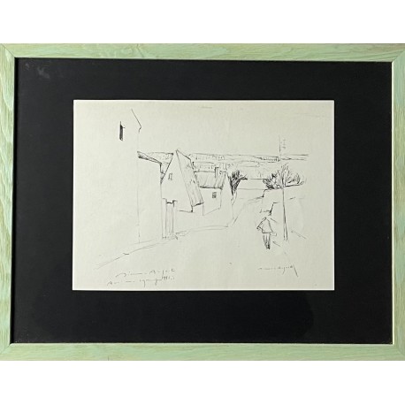 L’ENTRÉE DU VILLAGE - SIMON-AUGUSTE Simon (1909 - 1987) - Lithographie