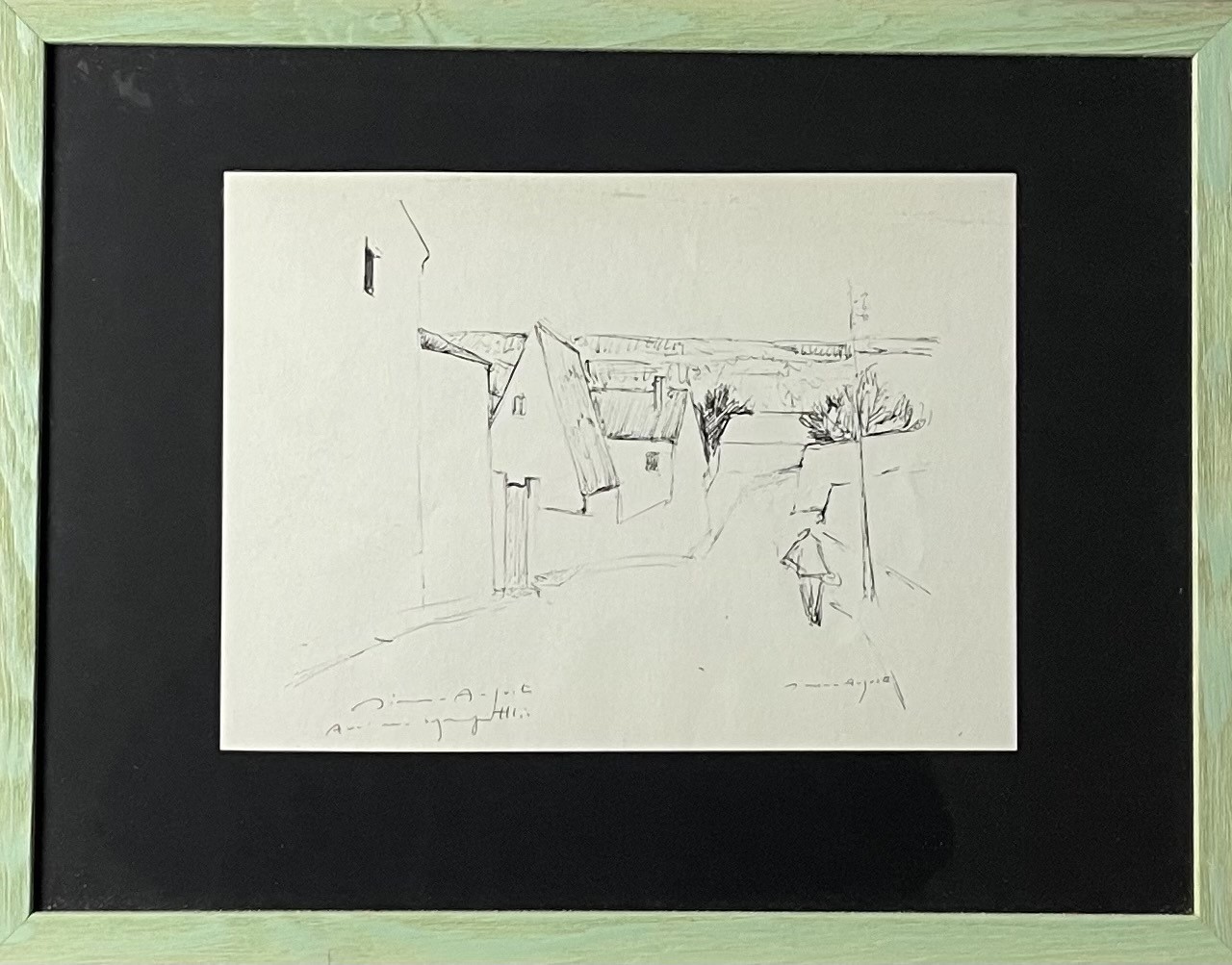 L’ENTRÉE DU VILLAGE - SIMON-AUGUSTE Simon (1909 - 1987) - Lithographie
