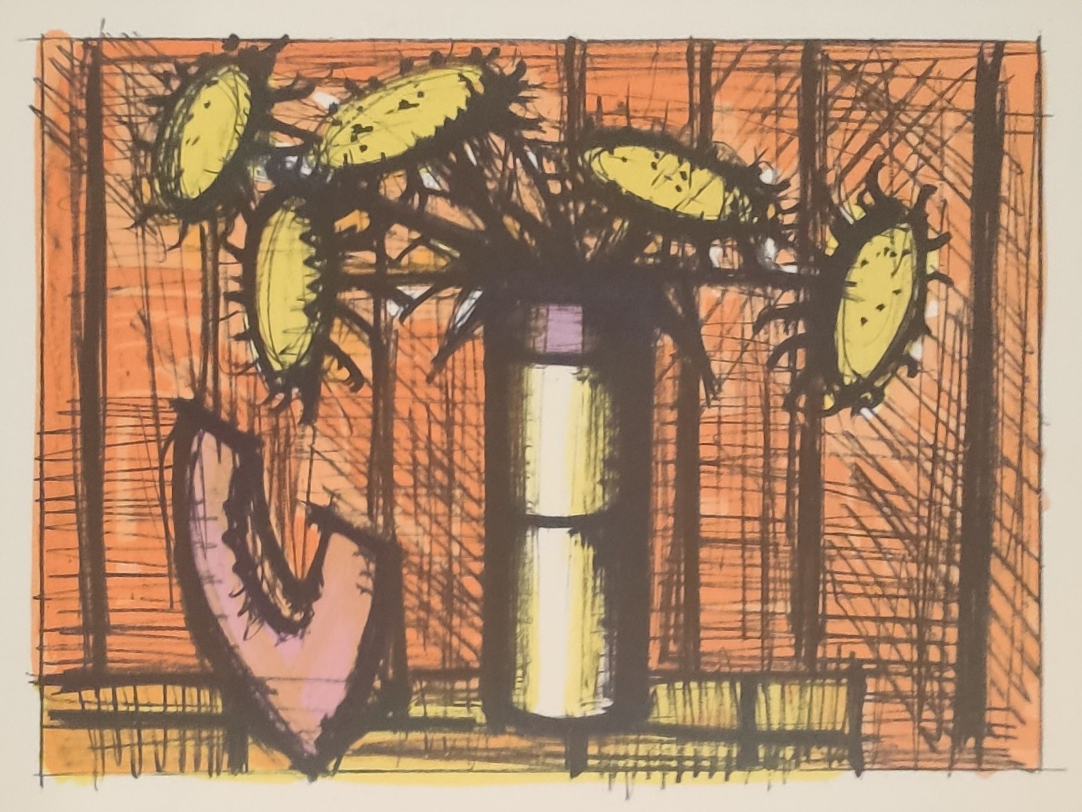TOURNESOLS ET MELON - BUFFET Bernard (d’après ) (1928 - 1999) - Lithographie