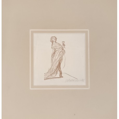 DAME TRINQUANT - WEISBUCH Claude (1927 - ) - Lithographie