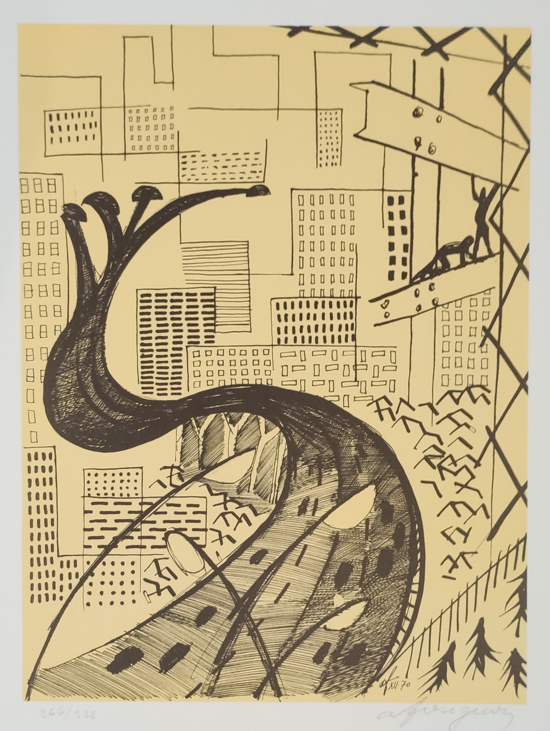 SANS TITRE - FOUGERON André (1913 - 1998) - Lithographie