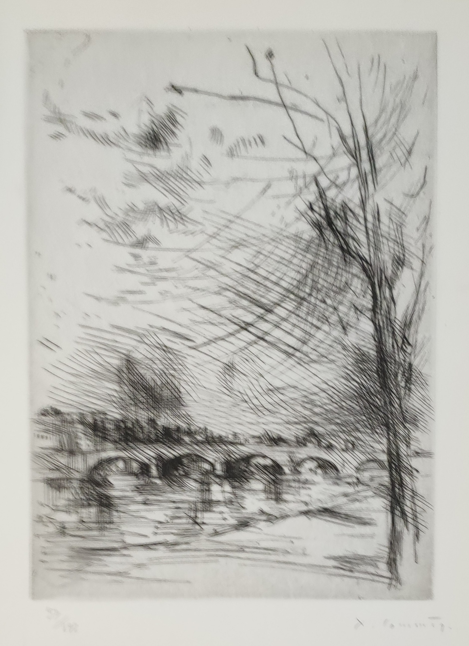 LE PONT - COMMERE Yves (1920 - 1986) - Lithographie