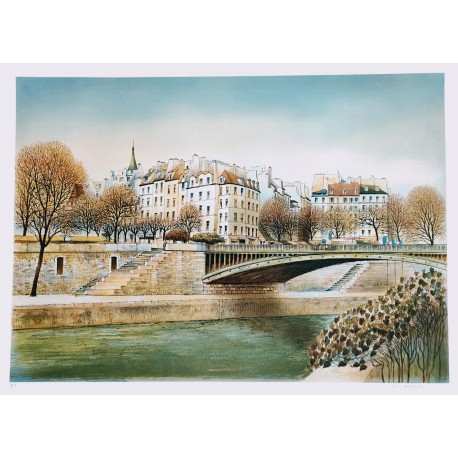 LES QUAIS - RAFFLEWSKI Rolf (1943 - ) - Lithographie