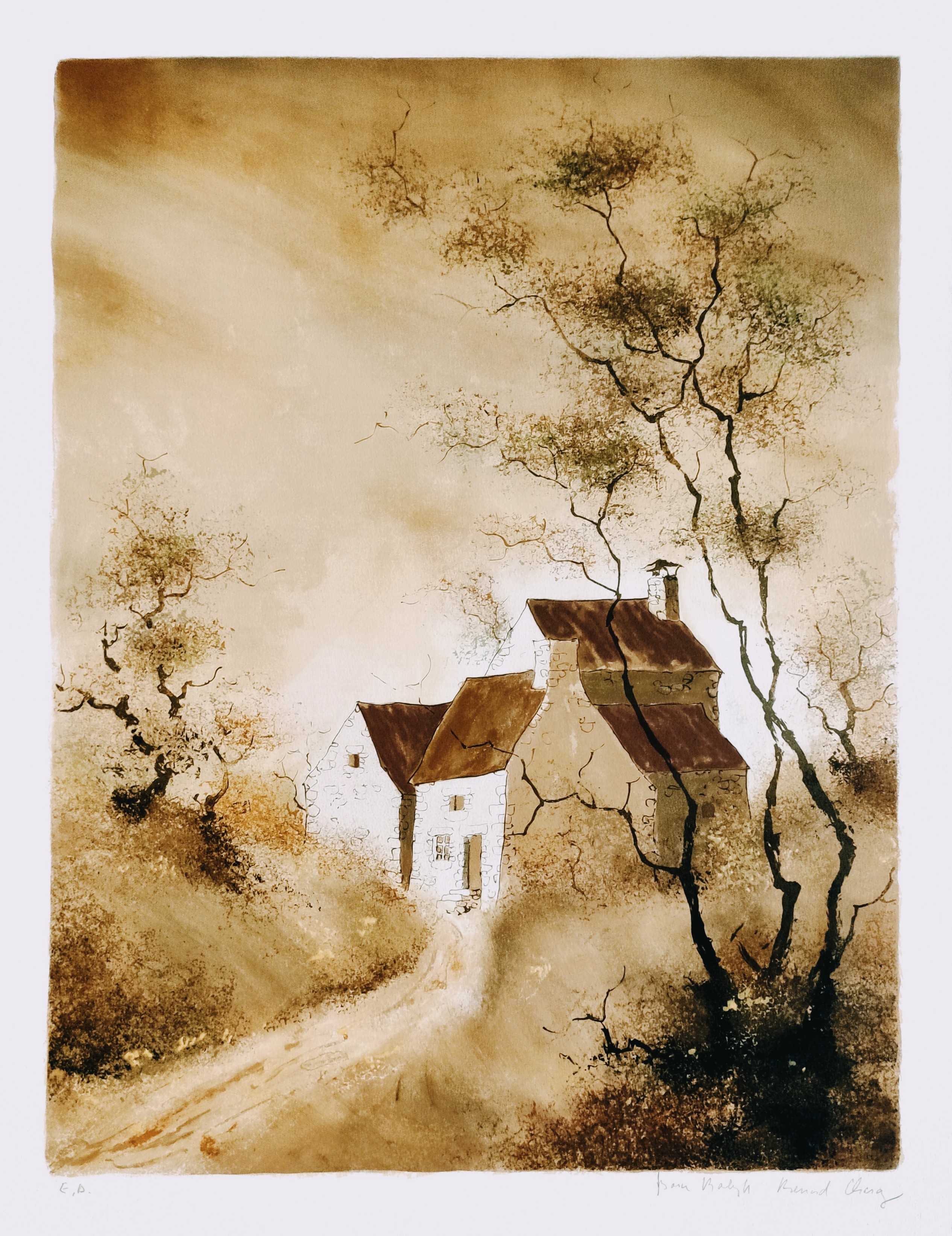 FERME ISOLÉE - CHAROY Bernard (1931- ) - Lithographie