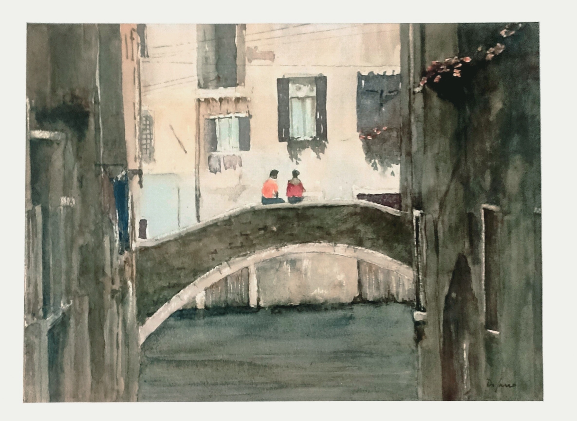 VENISE - DI SARRO Jacques (1928 - ) - Aquarelle