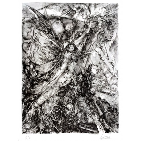 LA FOUDRE - SIMON Luc (1924 - 2011) - Lithographie