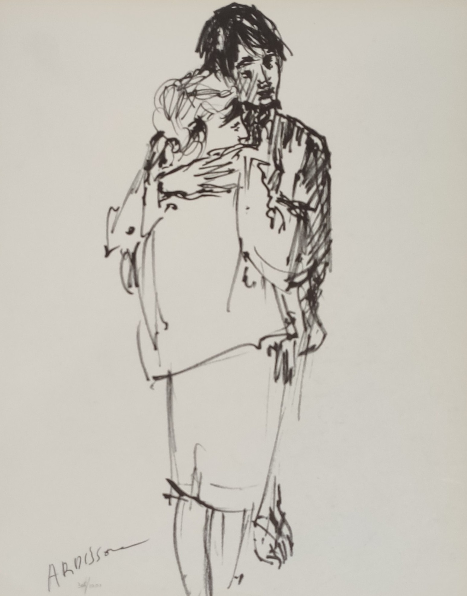 COUPLE AMOUREUX - ARDISSONE Yolande (1927 ) - Lithographie