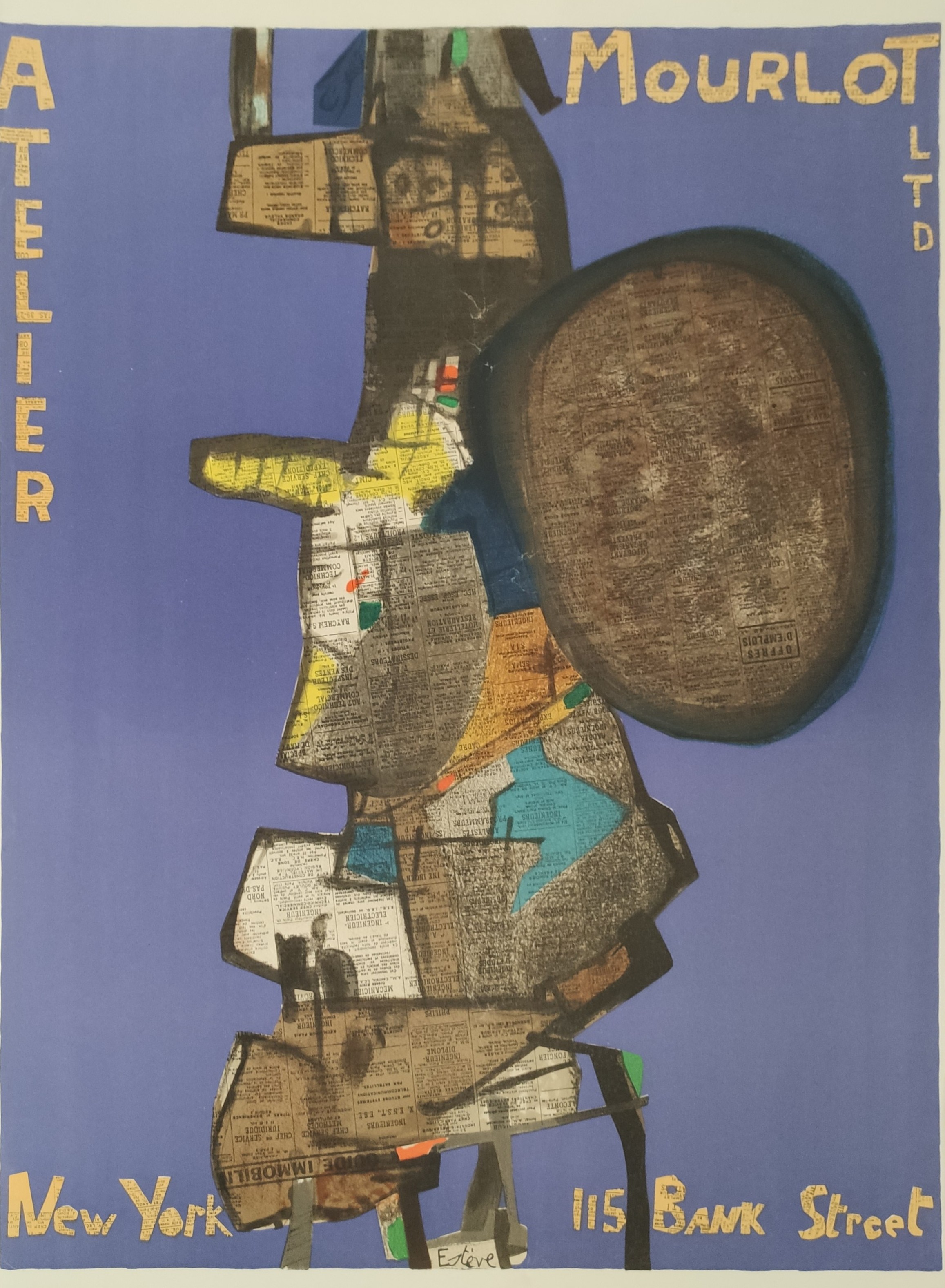 NEW YORK US BANK STREET - ESTEVE Maurice (1904 - 2001) - Lithographie