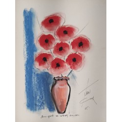 LE BOUQUET A FLEURS ROUGES