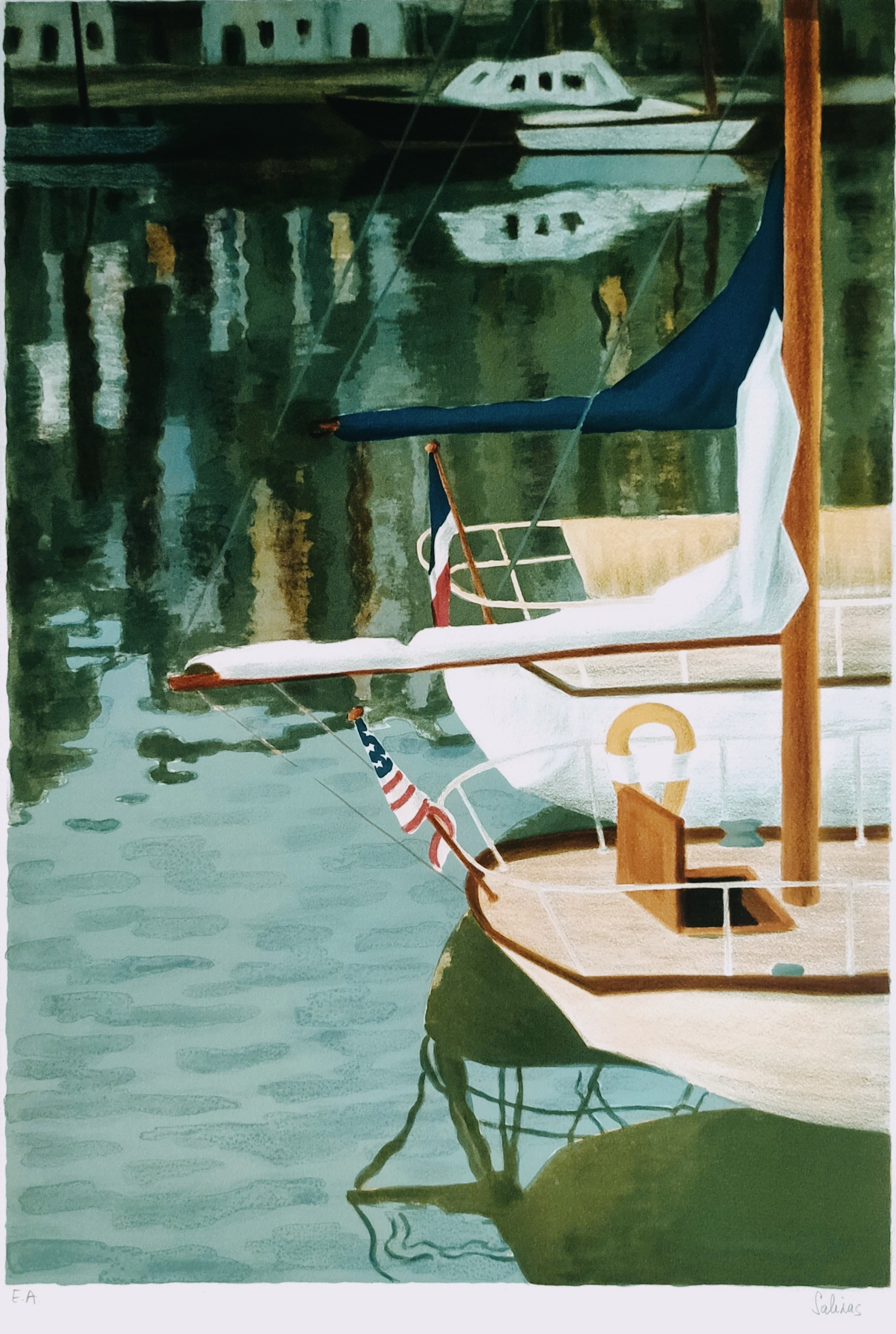 HONFLEUR - SALINAS Marcel Charles (1913-2010) - Lithographie