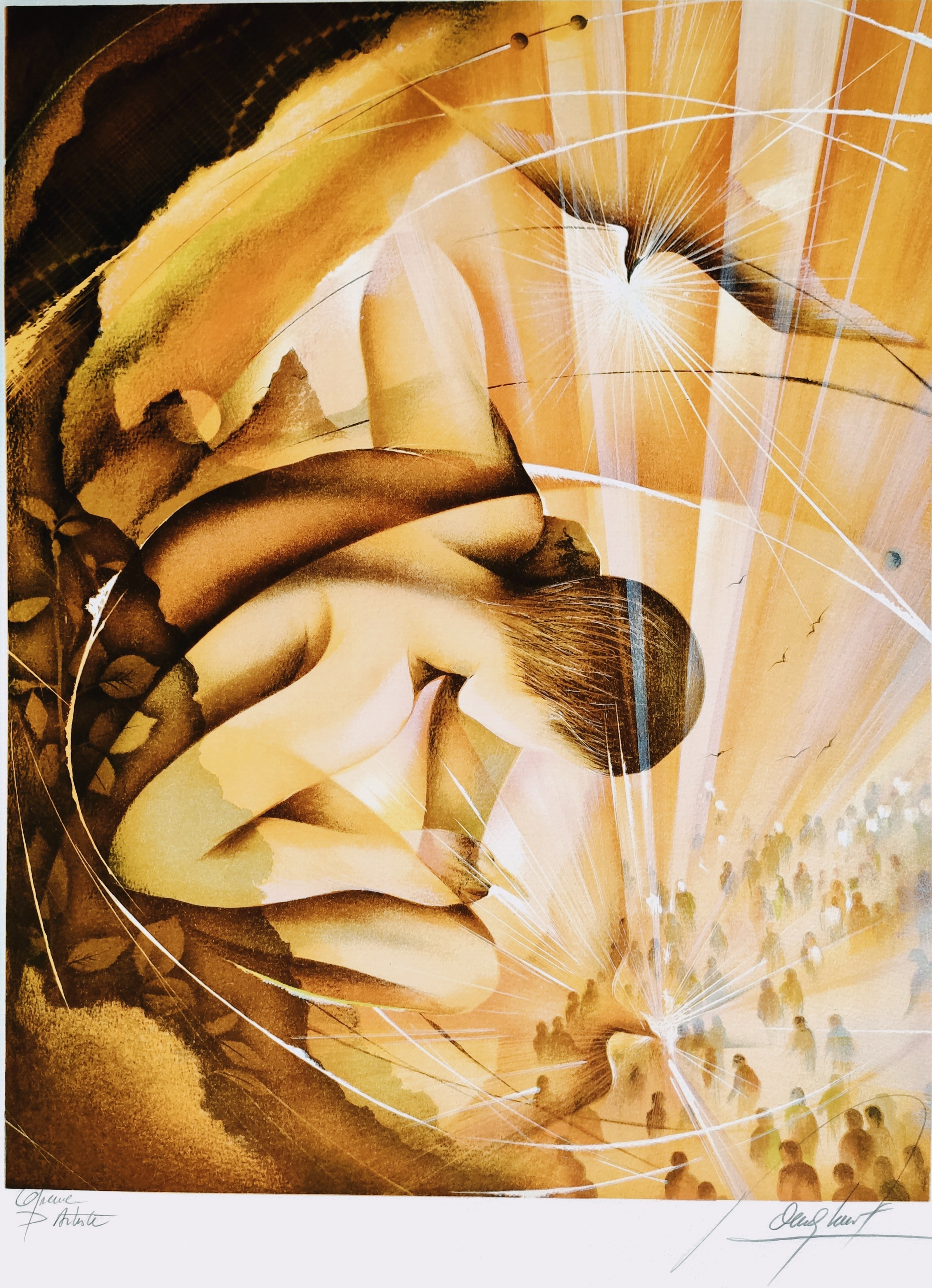 L’APPARITION - POULET Raymond (1934 ) - Lithographie