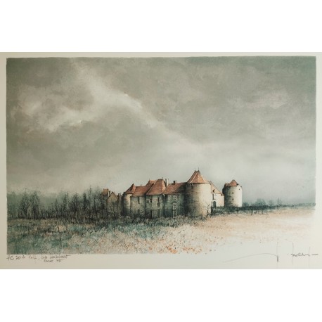 LE CHÂTEAU FORT - ECOLE MODERNE (XXème siècle) - Lithographie