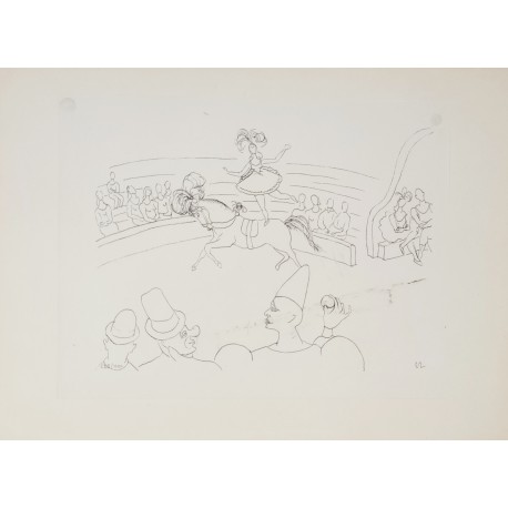 LE CIRQUE - ZENDEL Gabriel (d'après) (1906 - 1980) - Lithographie