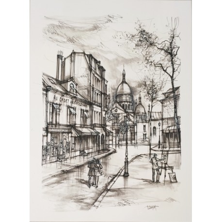 MONTMARTRE - DUMONT Claude (1938 - ) - Dessin