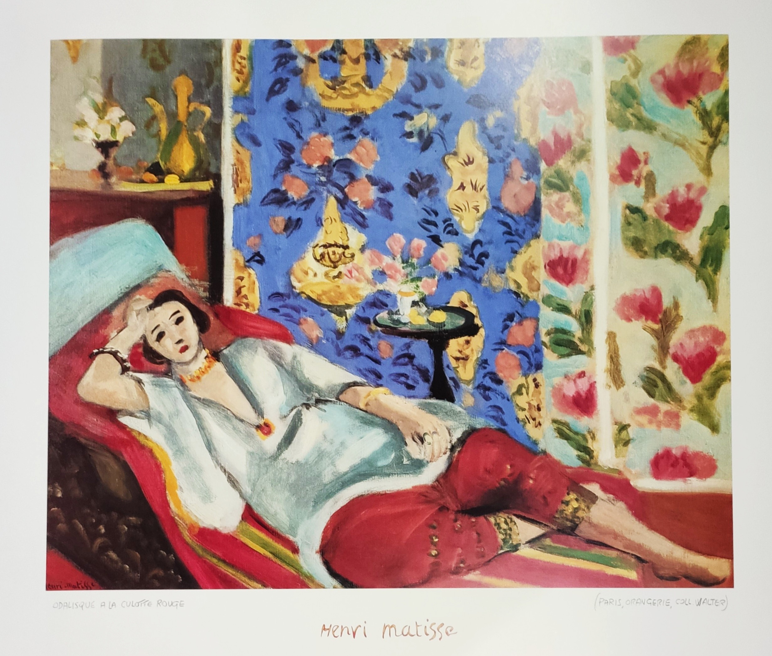 ODALISQUE A LA CULOTTE ROUGE - MATISSE Henri ( d'aprés ) (1869 - 1954) - Print