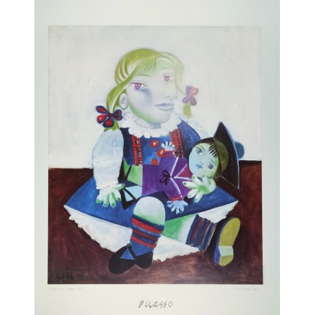 MAYA A LA POUPEE,1938 - PICASSO Pablo (d'aprés) (1881 - 1973) - Print