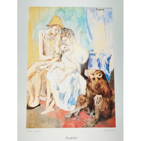 LA FAMILLE D'ACROBATES - PICASSO Pablo (d'aprés) (1881 - 1973) - Print