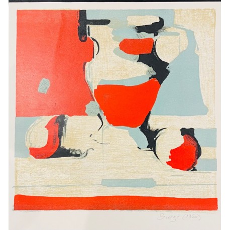 NATURE MORTE - BIERGE Roland (1922-1991) - Lithographie