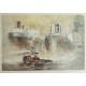 LE REMORQUEUR - ECOLE MODERNE (XXème siècle) - Lithographie