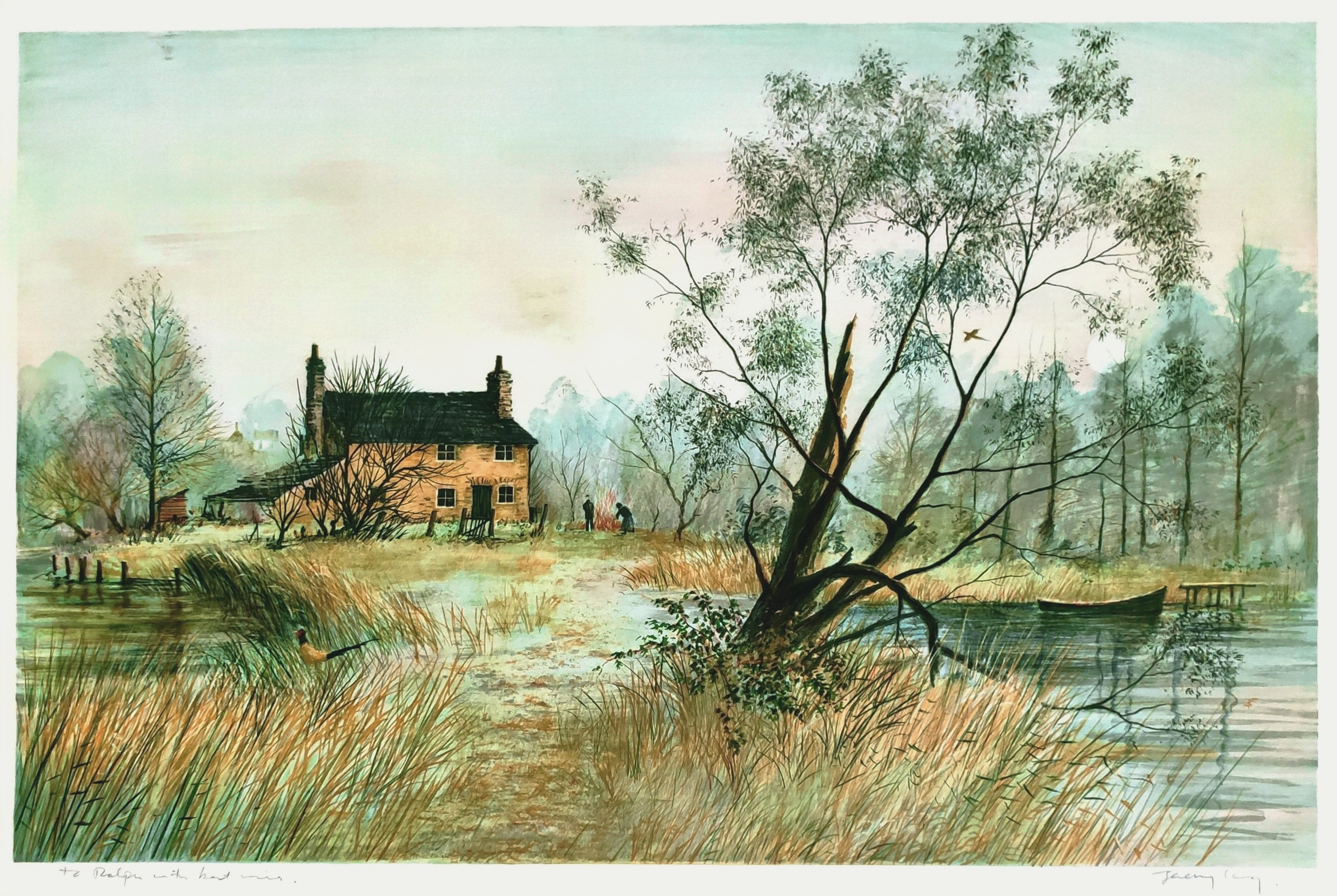 BORD D’ETANG - RIVERA Antonio (né en 1932) - Lithographie