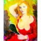 BLONDE AU MIROIR - A.C.A FREMAUX ( 1935-1989 ) - Huile sur toile
