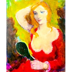 BLONDE AU MIROIR