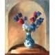 BOUQUET TRICOLORE - MALLET Edouard (XXème siècle) - Huile sur toile