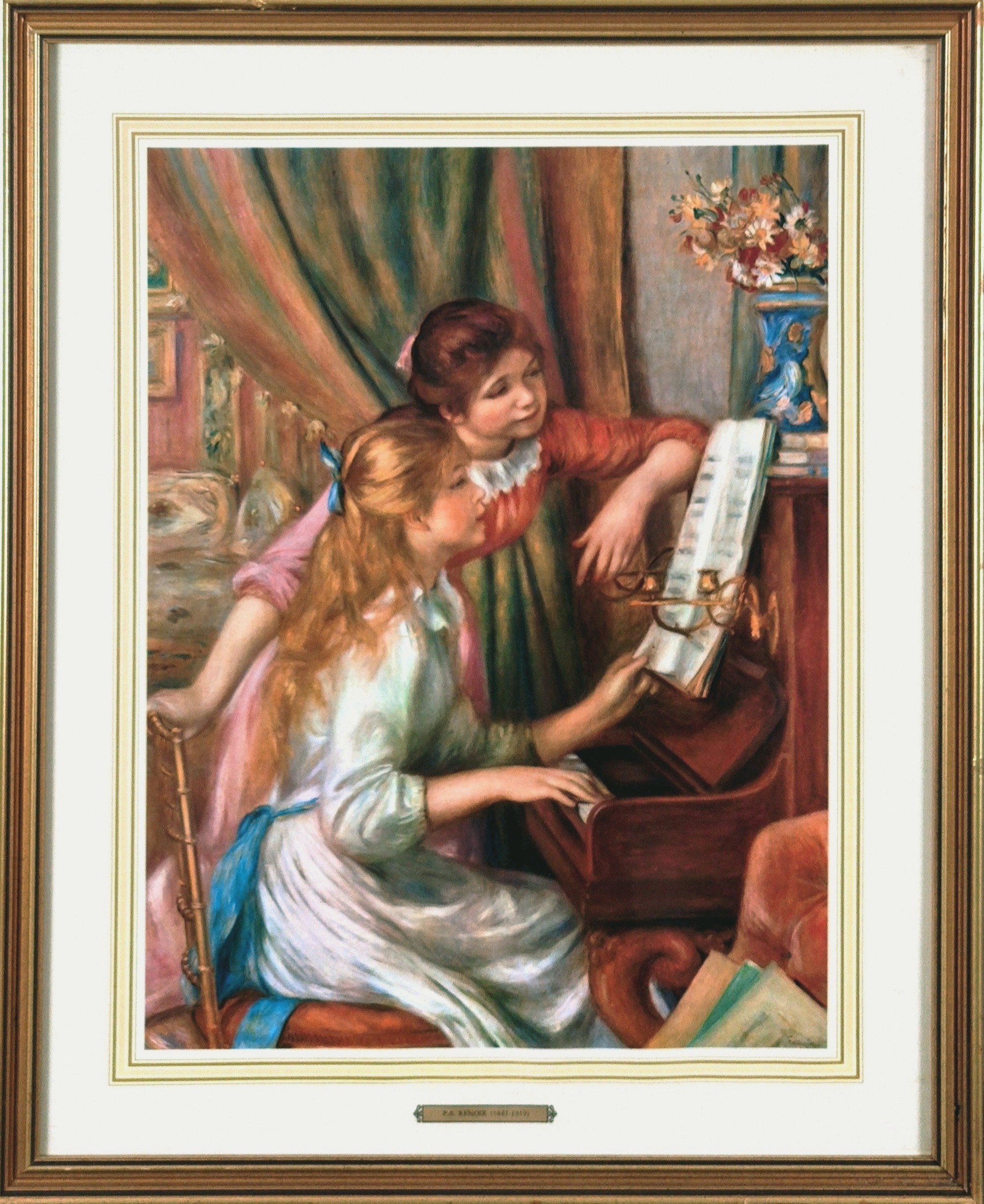 JEUNES FILLES AU PIANO - RENOIR Pierre-Auguste (d'après) (1841 - 1919) - Estampe