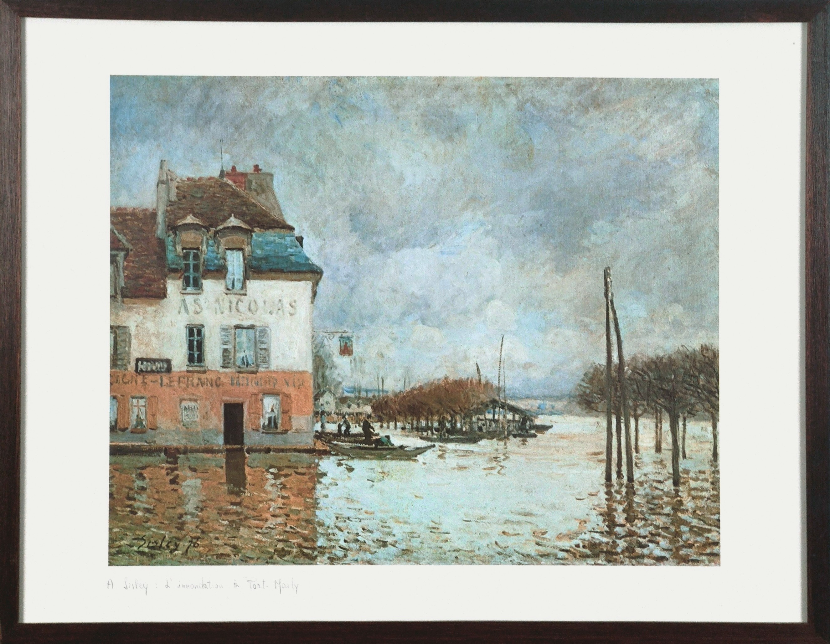 L'INNONDATION A PORT-MARLY - SISLEY Alfred (1839-1899) - Print