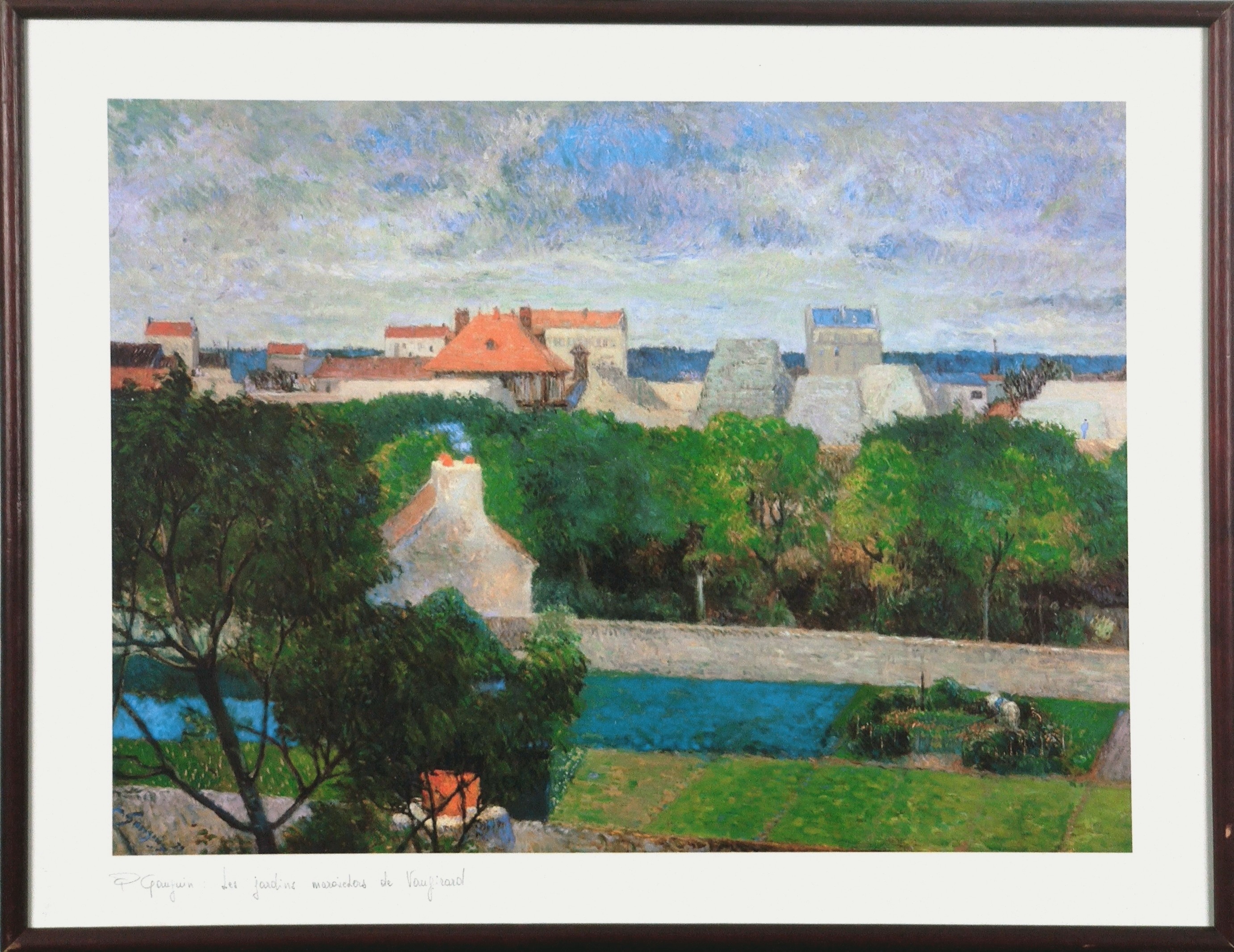 LES JARDINS MARAIELERS DE VAUGIRARD - GAUGUIN Paul (1848 - 1903) - Print