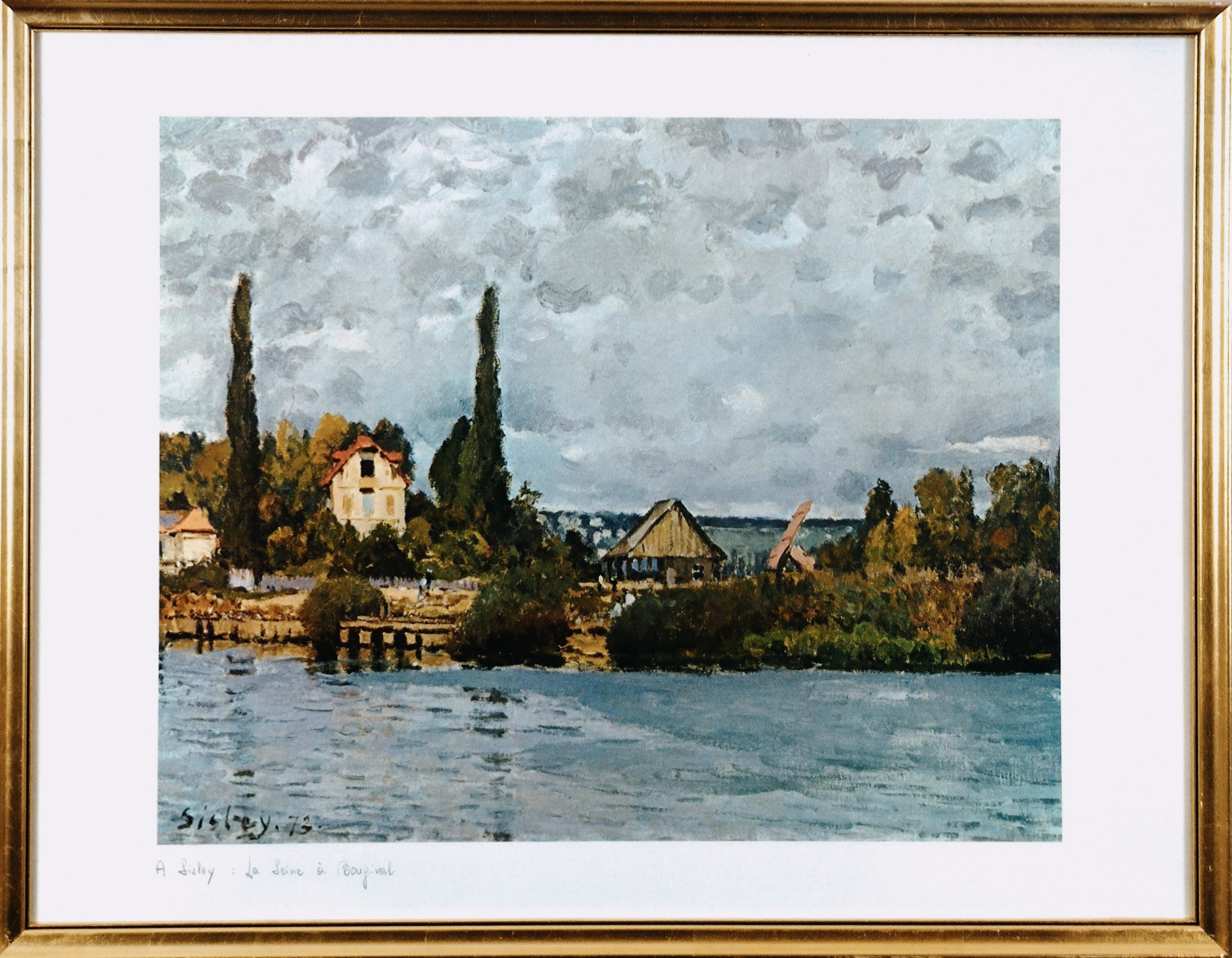 LA SEINE A BOUGIVAL - SISLEY Alfred (1839-1899) - Print