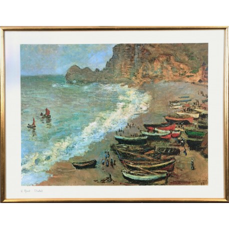 BARQUES ECHOUEES - MONET Claude (D'après) (1840 -1926) - Print