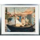 MONET PEIGNANT DANS SON BATEAU ATELIER - MONET Claude (D'après) (1840 -1926) - Print