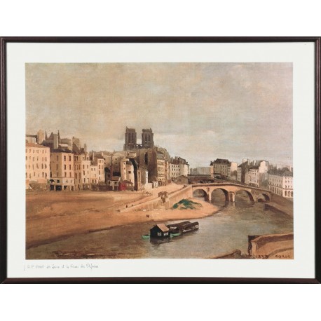 LA SEINE ET LE QUAI DES ORFEVRES - COROT Jean-Baptiste (d'après) (1796 - 1875) - Print