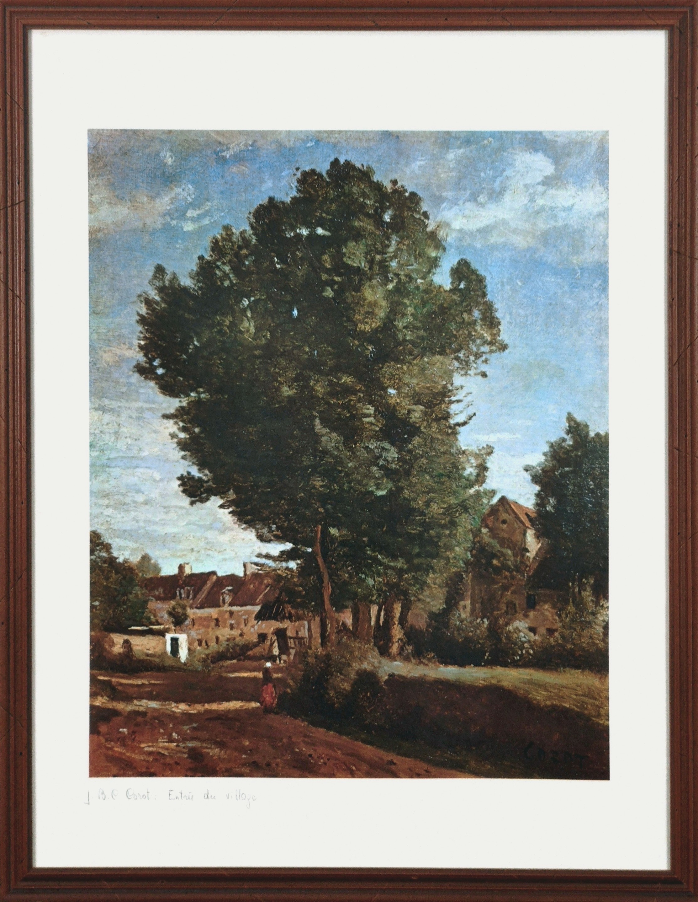 ENTREE DU VILLAGE - COROT Jean-Baptiste (d'après) (1796 - 1875) - Print