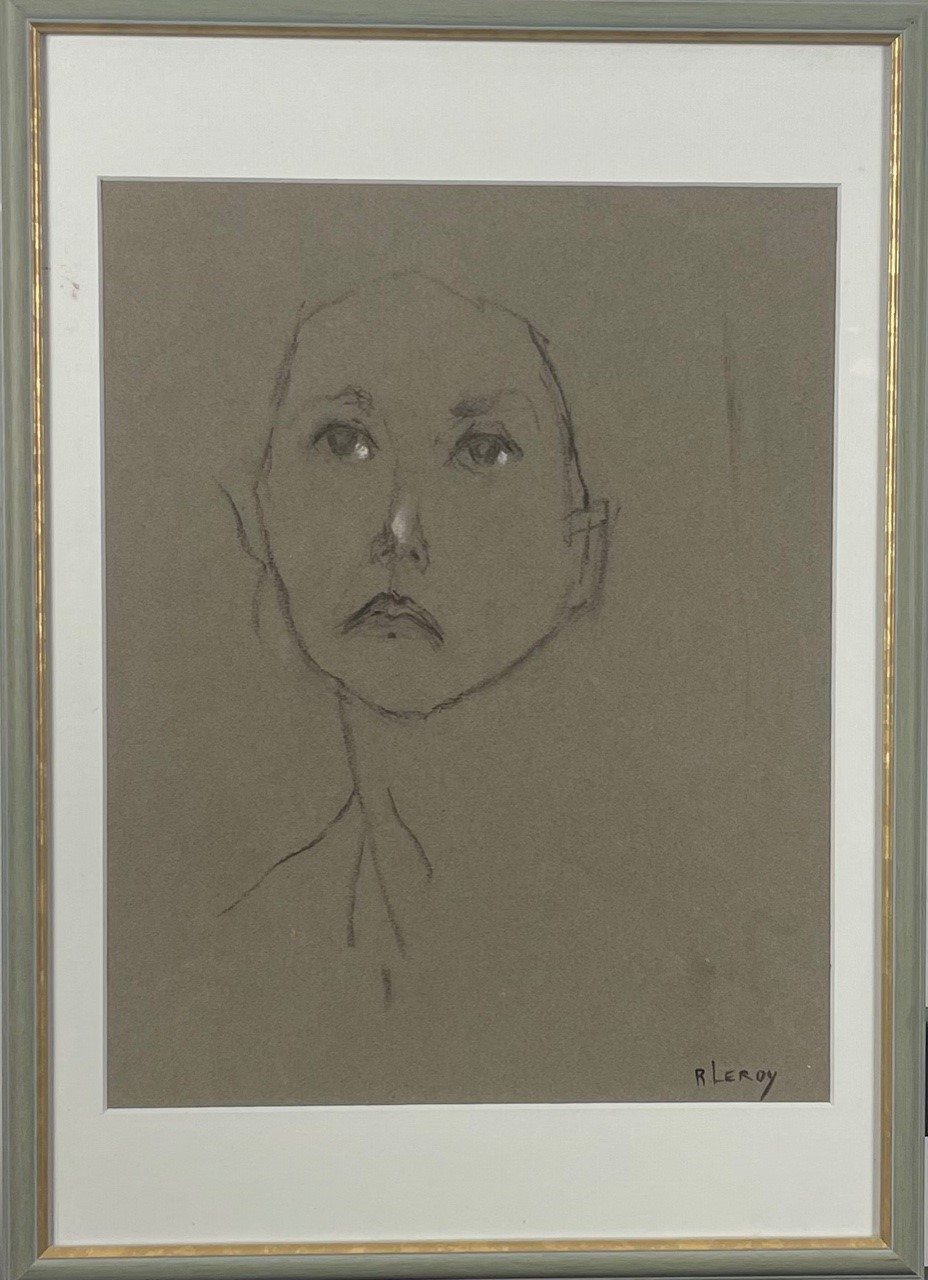 PORTRAIT D’UNE INCONNUE - LEROY René ( 1931 - ) - Pastel