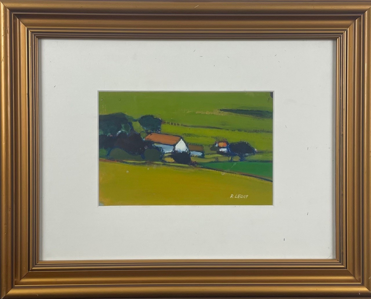 LE CHAMP OCRE - LEROY René ( 1931 - ) - Pastel