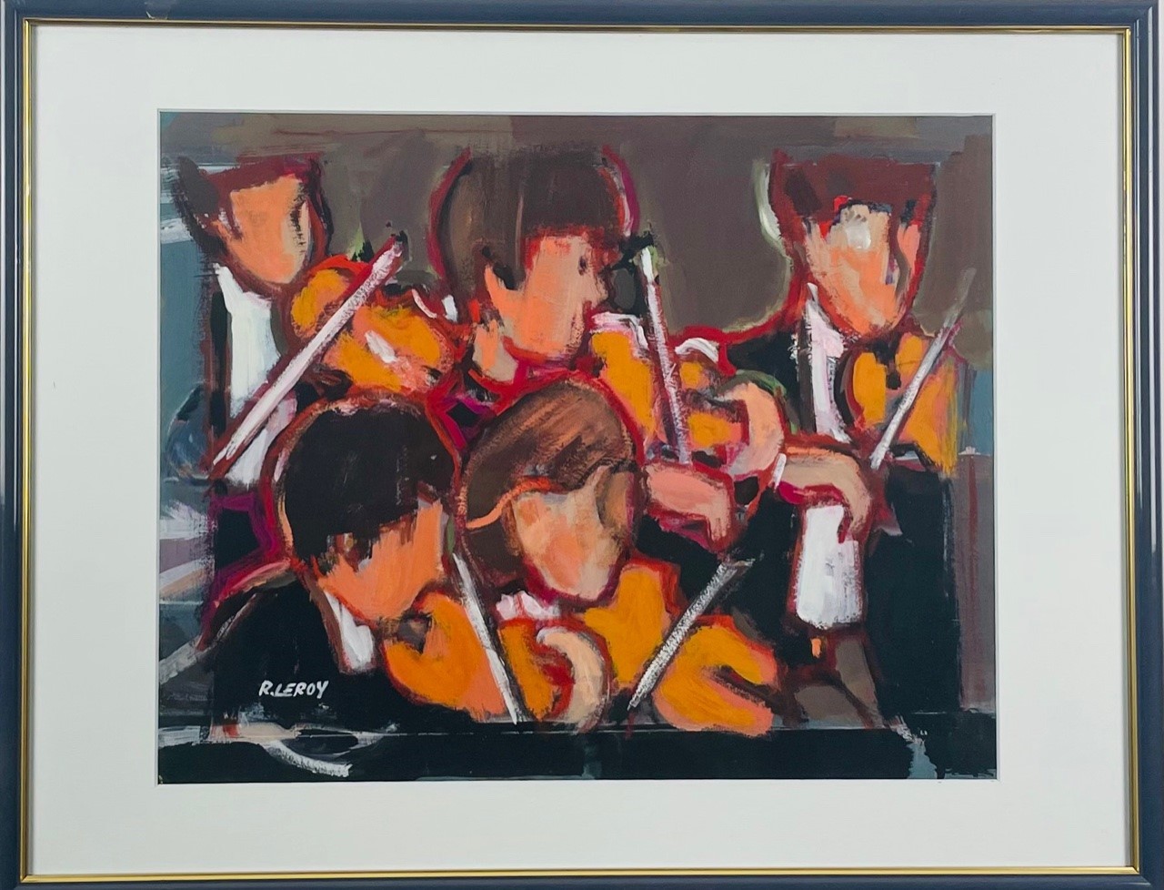 LES VIOLONISTES (LARGHETTO) - LEROY René ( 1931 - ) - Pastel