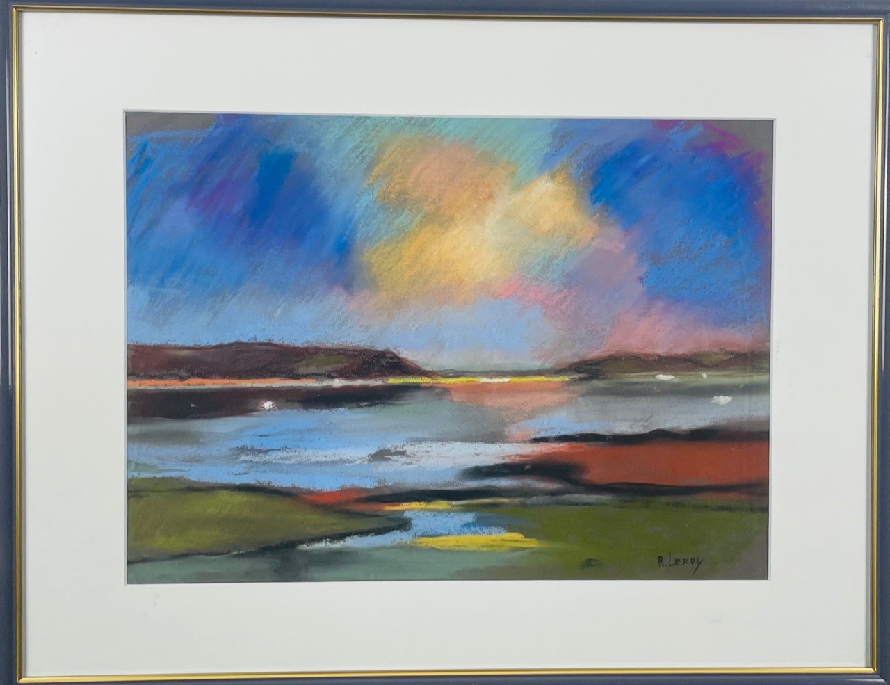 PAYSAGE LUMINEUX - LEROY René ( 1931 - ) - Pastel