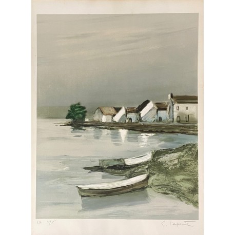 HAMEAU DU BORD DE MERHAMEAU DU BORD DE MER - LAPORTE Georges (1926 - 2000) - Lithographie